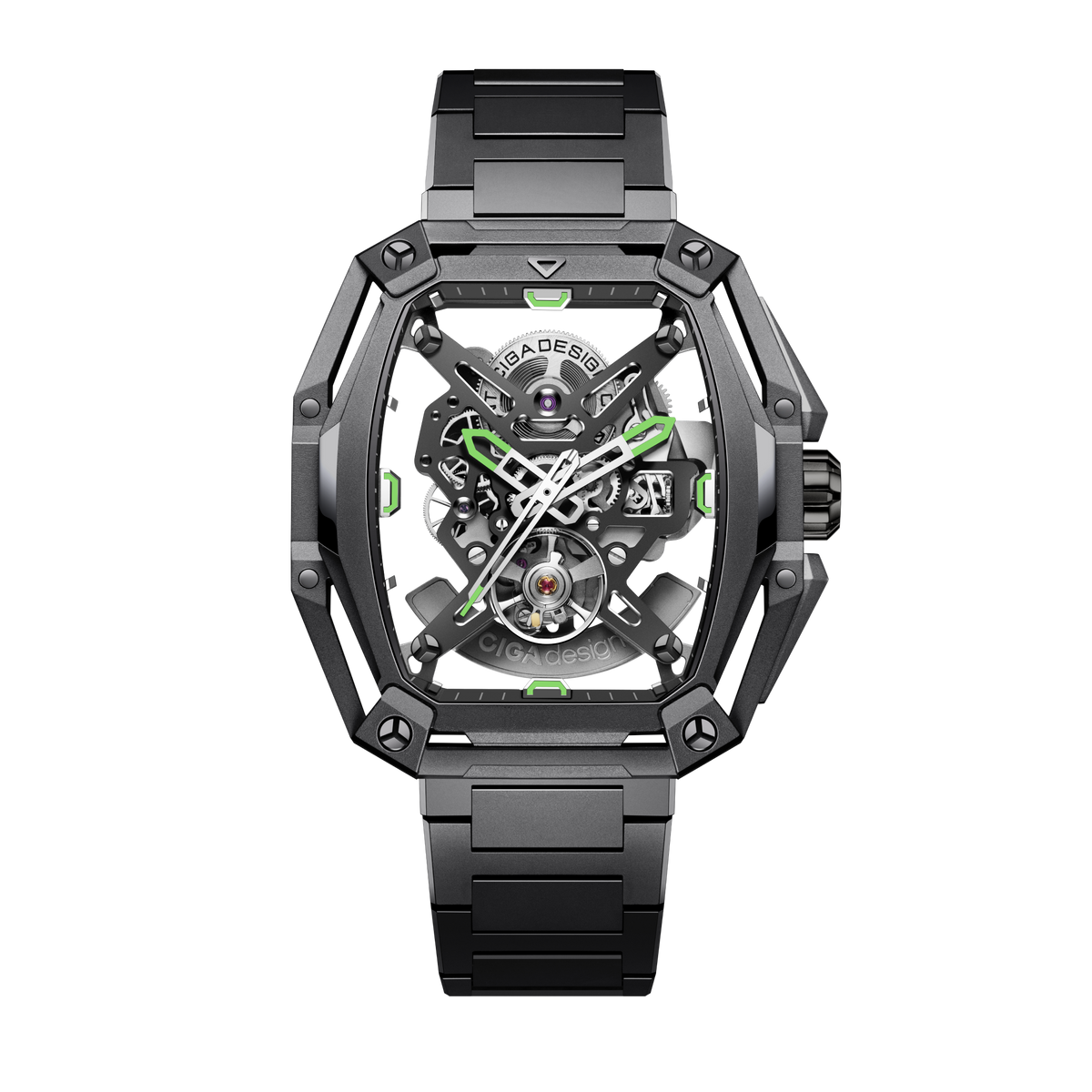 CIGA design SKELETON AUTOMATIC WATCH  HUNTER STEEL