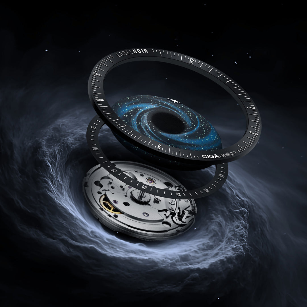 CIGA design x Label Noir Automatic Watch Blue Planet II · Black Star E