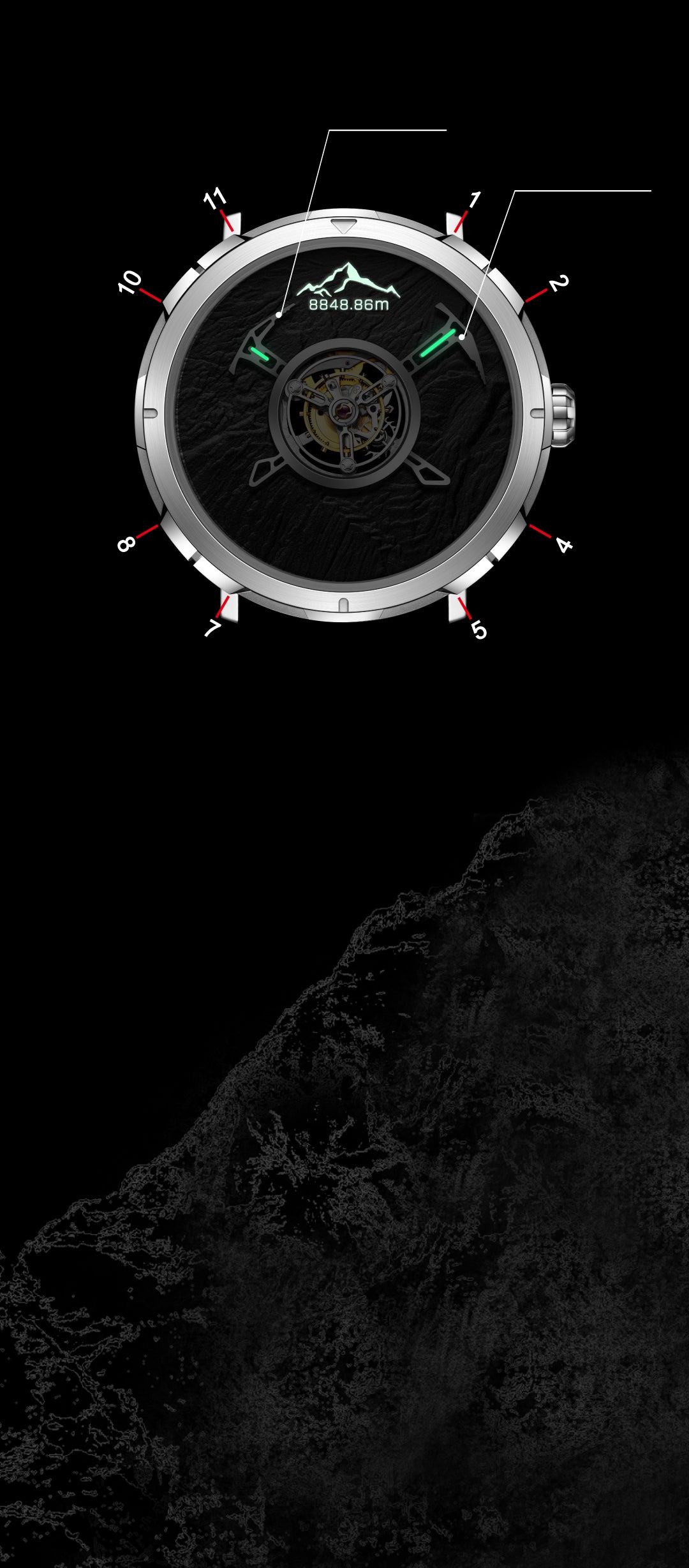 CIGA design Central Tourbillon Watch · Everest Summit