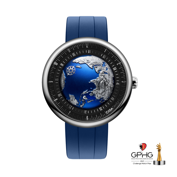 Design CIGA | Amazon ブループラネット(2) 機械式自動巻き腕時計 Uシリーズ Planet Blue お笑い・バラエティ