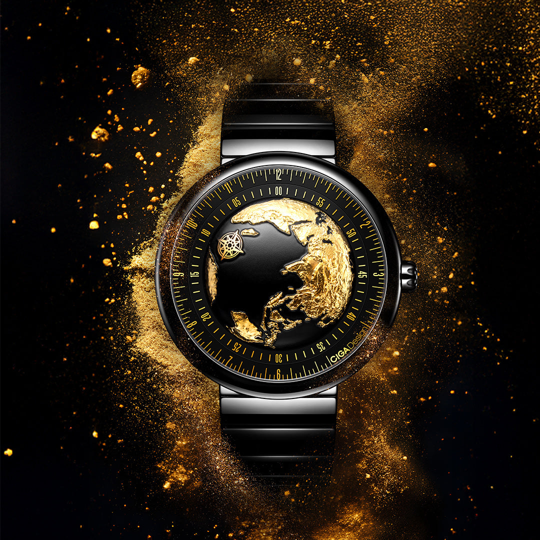 CIGA design Mechanical Watch Blue Planet II·Gilded Age