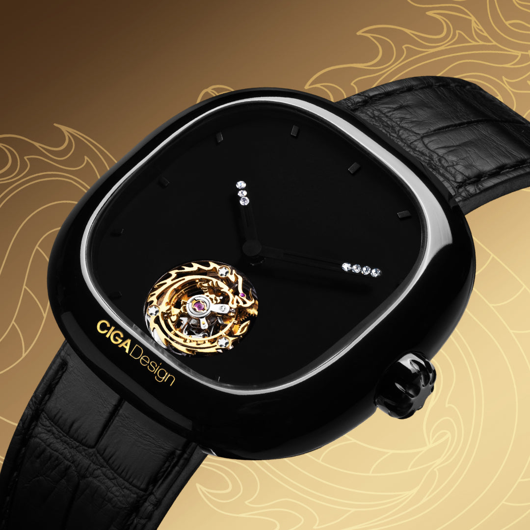 CIGA Design Mechanical Watch Tourbillon Chinese Zodiac The Year of Dragon