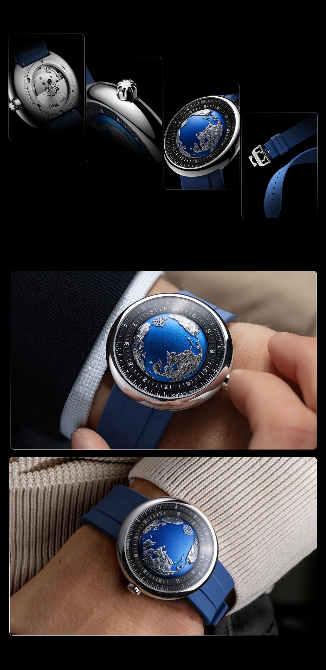Blue Planet II · Atlantic Ocean-Inspired Automatic Watch – CIGA design