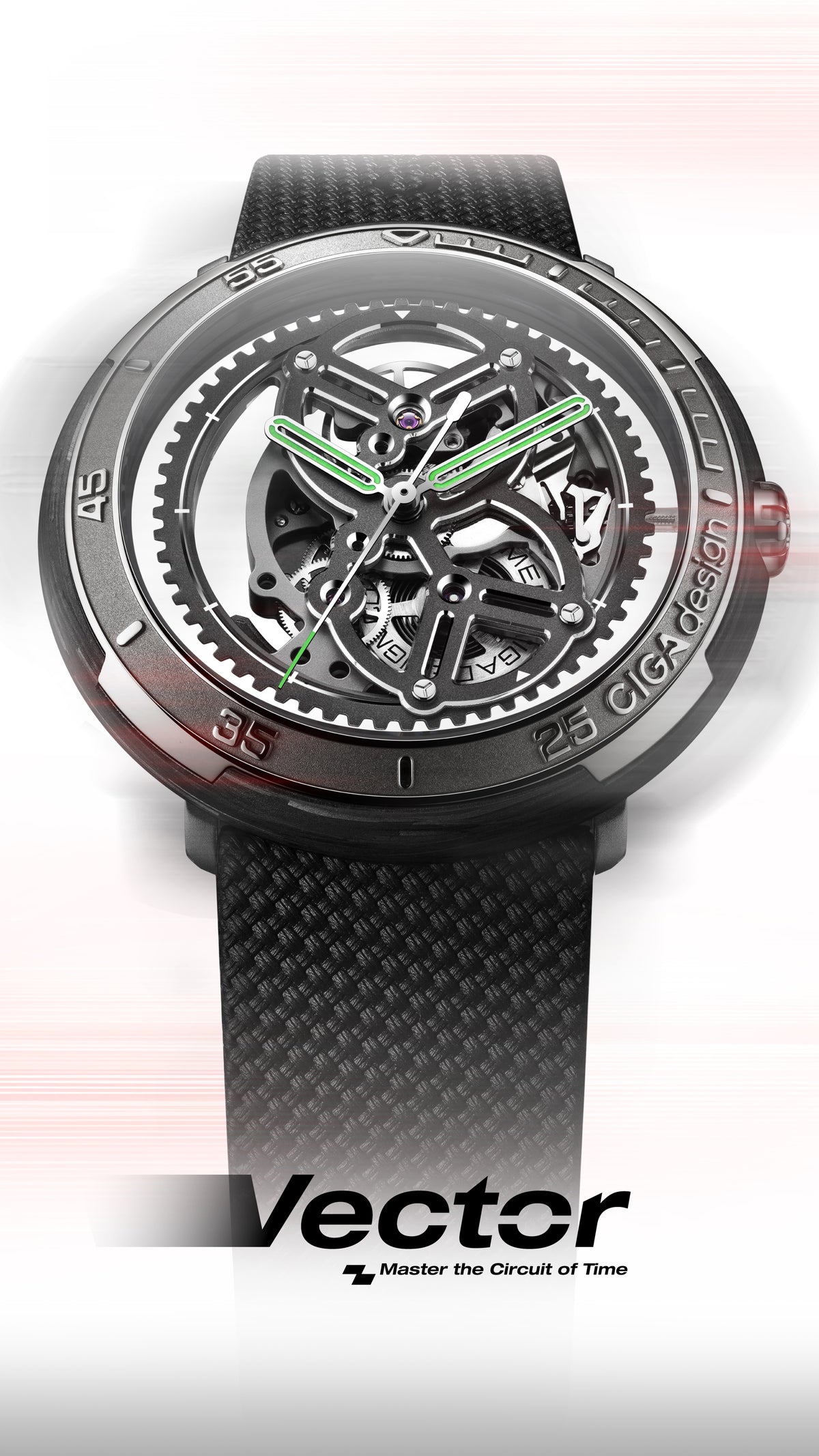 CIGA design RACING-INSPIRED AUTOMATIC SKELETON WATCH VECTOR