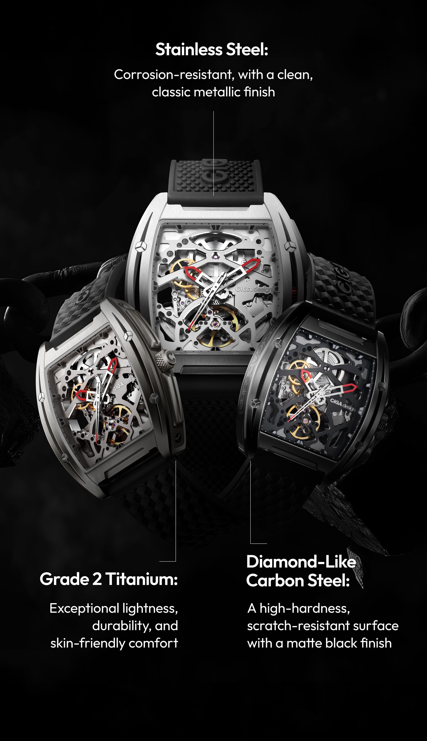 CIGA design SKELETON AUTOMATIC WATCH EDGE ORIGINAL