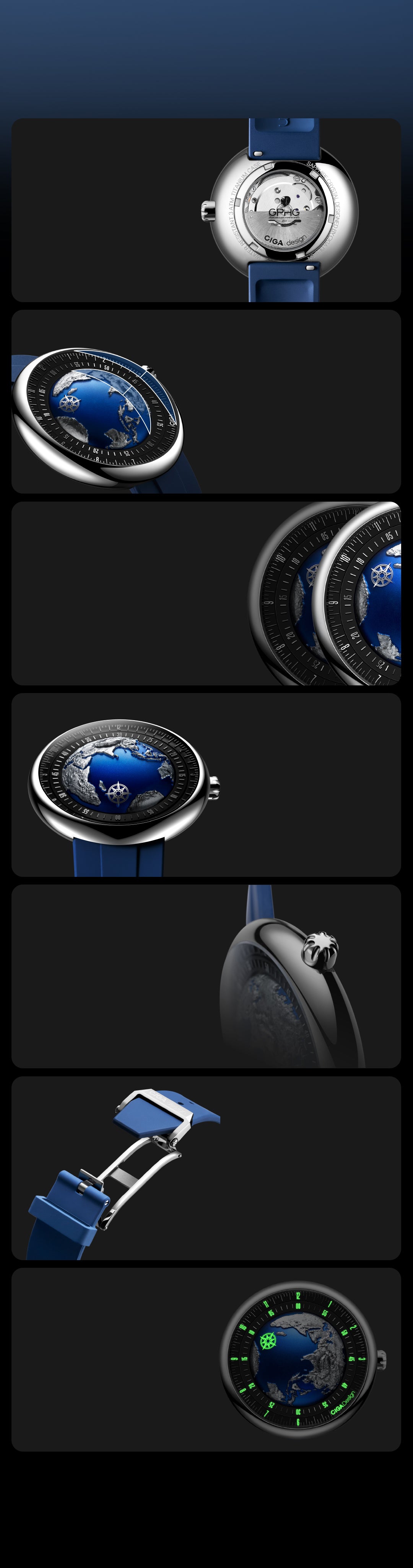 CIGA design MECHANICAL WATCH BLUE PLANET II